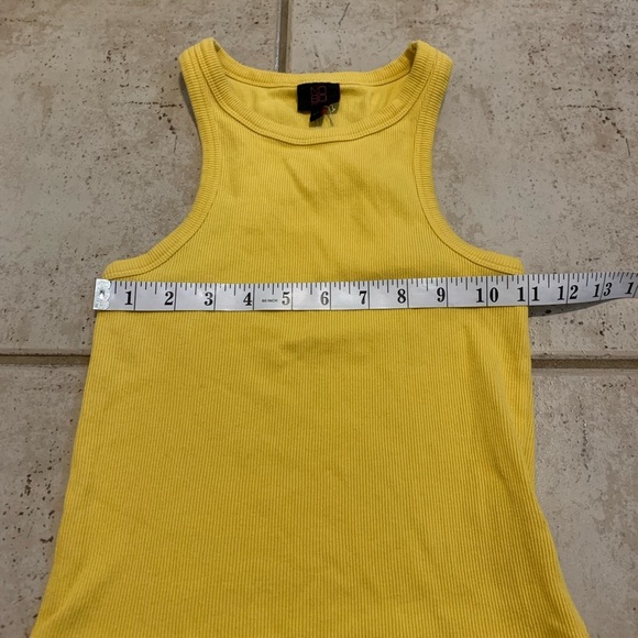 No Boundaries Yellow Ribbed Tank Top - Size Small - Picture 3 of 6